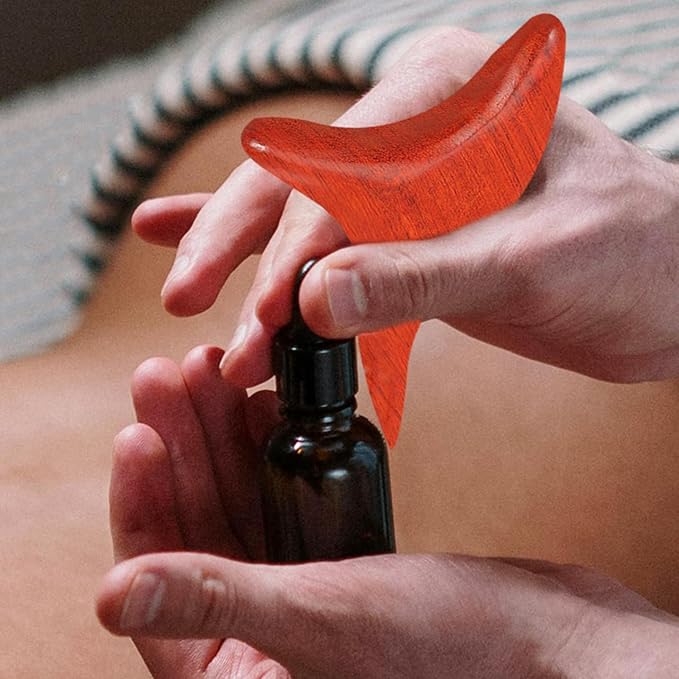EXCEART Wooden Massage Stick 2Pcs Set Trigger Point Massage Tool for Muscle Roller Therapy Body Massager for Legs Arms Neck Back Relief