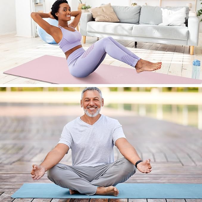Breling 3 Pack 26"x73" Hot Yoga Mat Towel Pack Non-Slip Yoga Mat Gym Sweat Absorbent Microfiber Towel for Pilates Workout Women Men