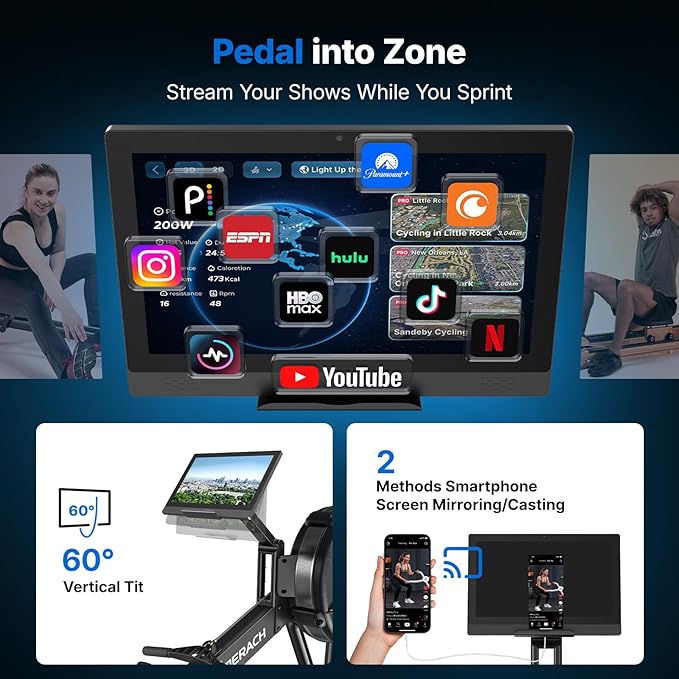 MERACH Rowing Machines for Home, Adjustable Air Resistance Professional Indoor Rowing Machine, Ergonomic Comfort Seat, Performance Monitor and Device Holder, Easy Storage