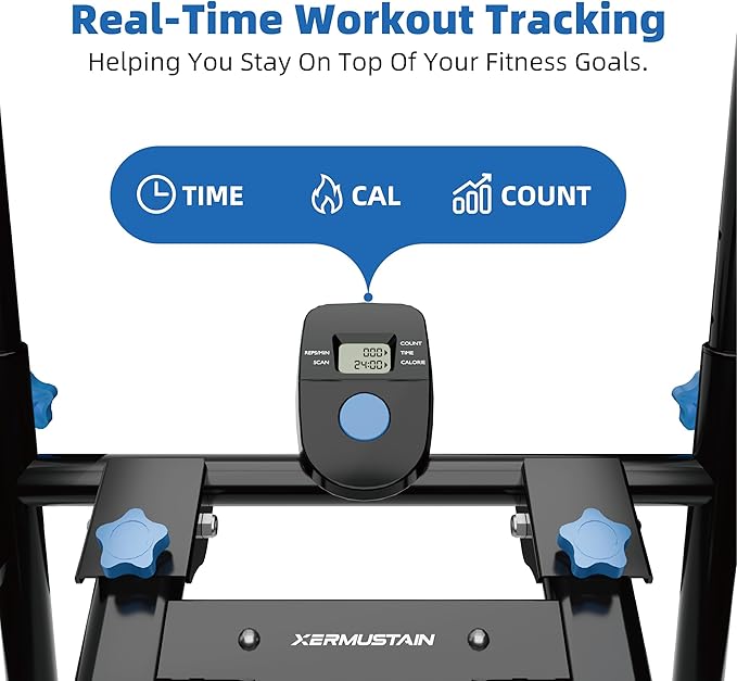 Stair Stepper with Resistance, Home Gym Stair Stepper, Folding Vertical Climber Cardio Exercise Machine, Stair Climber for Full Body Workout with Noise-Free Experience, Adjustable Handlebar & Pedals