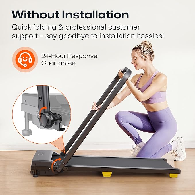 Walking Pad with 9% Incline, Compact Under Desk Treadmill for Home, 2.5HP Powerful 3 in 1 Portable Treadmill with Remote Control, Walking Pad for Home and Office