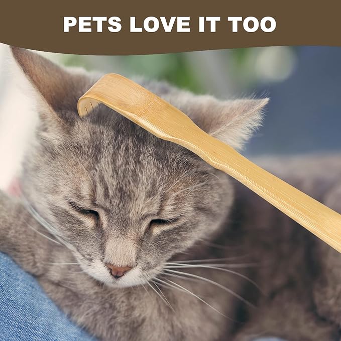 Wooden Bamboo Back Scratcher, 17 Inch Long Handle Back Scratchers for Adults Men Women, with Beautiful Gift Packaging (3 Pack)