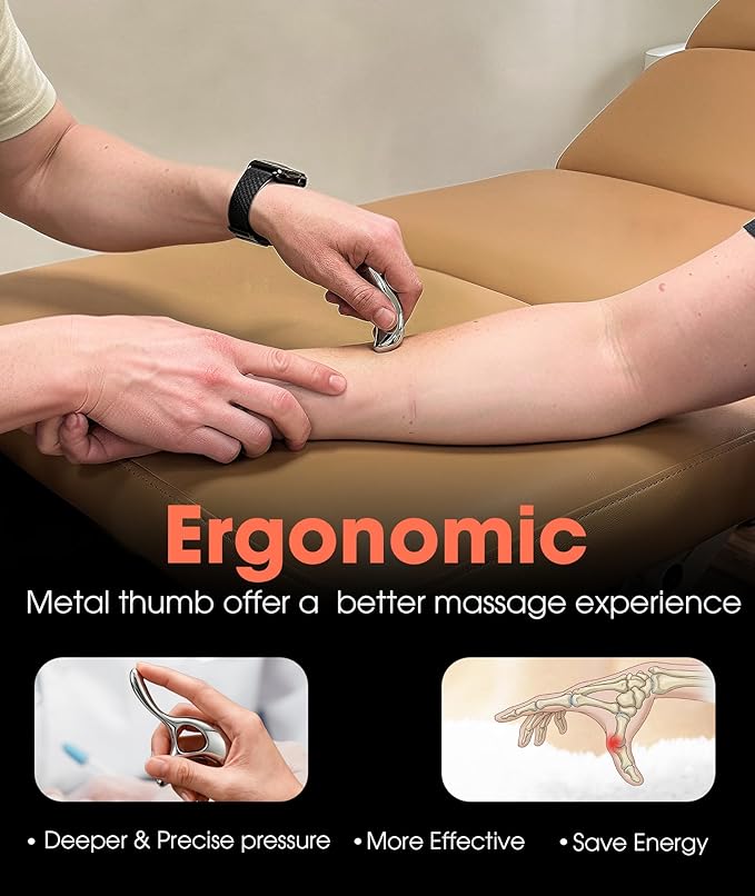 Gua Sha Trigger Point Massage Tool, Deep Tissue Massage Tools, Muscle Knots Remover, Scraper Therapy Tools for Full Body Pain Relief & Tension Release, Pocket Design Gifts for Women Men