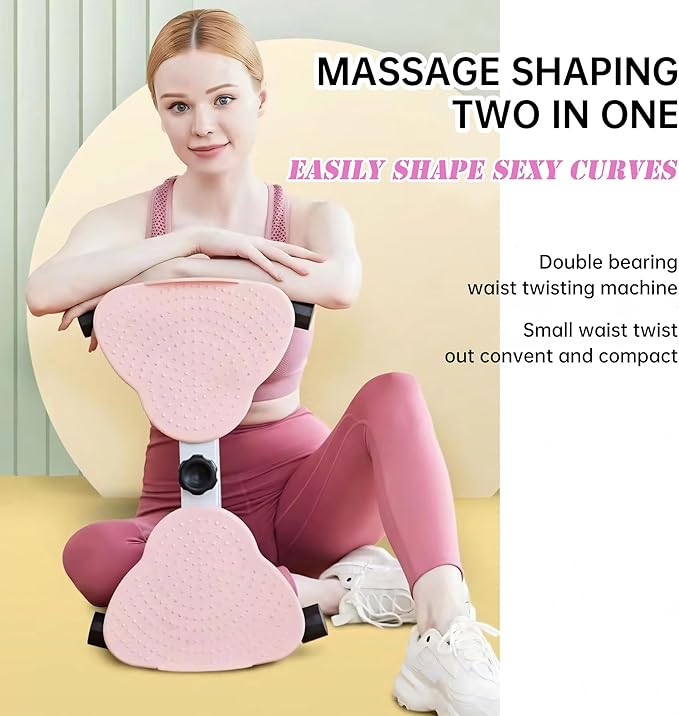 Waist Twister Board twisting machine exercise twist ab training – Noiseless Fitness Tool with Loop Resistance Bands, Foot Massage, and Core Workout for Belly Fat Loss