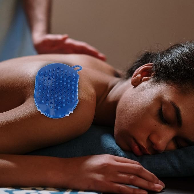 Roller Ball Glove Massager, 2Pcs Lymphatic Massage Tool Gua Sha Fascia Muscle Release for Face, Neck, Back, Abdomen, Legs & Full Body, Medium
