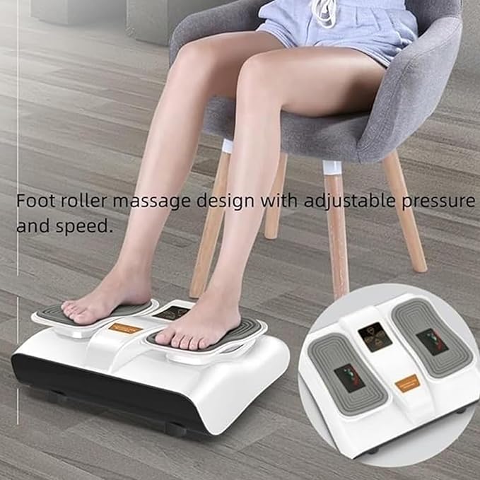 Leg Exerciser, Levels of Intensity Adjustment Leg Exercise Machine with Remote, Seated Exerciser to Help Blood Circulation for Seniors,Maintain Health