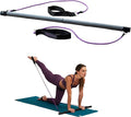 Gaiam Restore Pilates Bar Reformer Kit - Home Fitness Equipment for Total Body Workout - Includes Bar, Two 30-Inch Resistance Band Cords with Attached Foot Strap Loops - Exercise Guide Included
