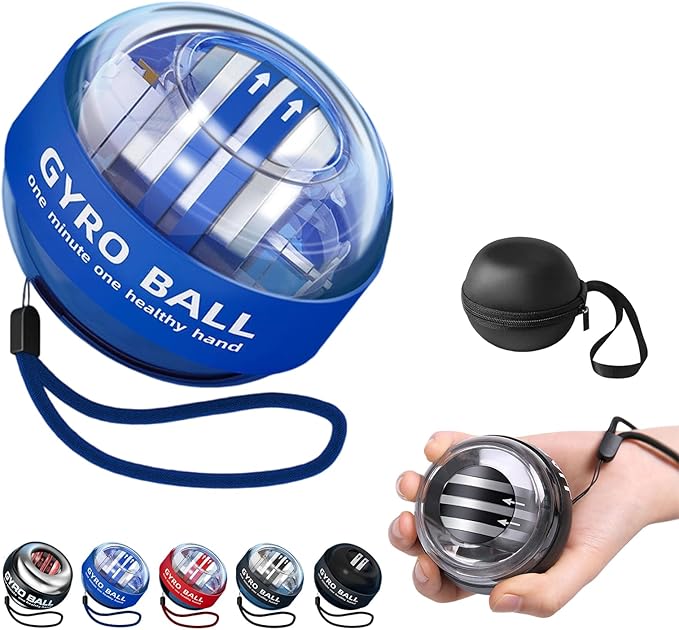 2026 Gyroscopic Wrist Ball Exerciser with LED Lights, Auto-Start Hand Grip Strength Trainer,Adjustable Resistance Forearm Exerciser for Therapy Fitness