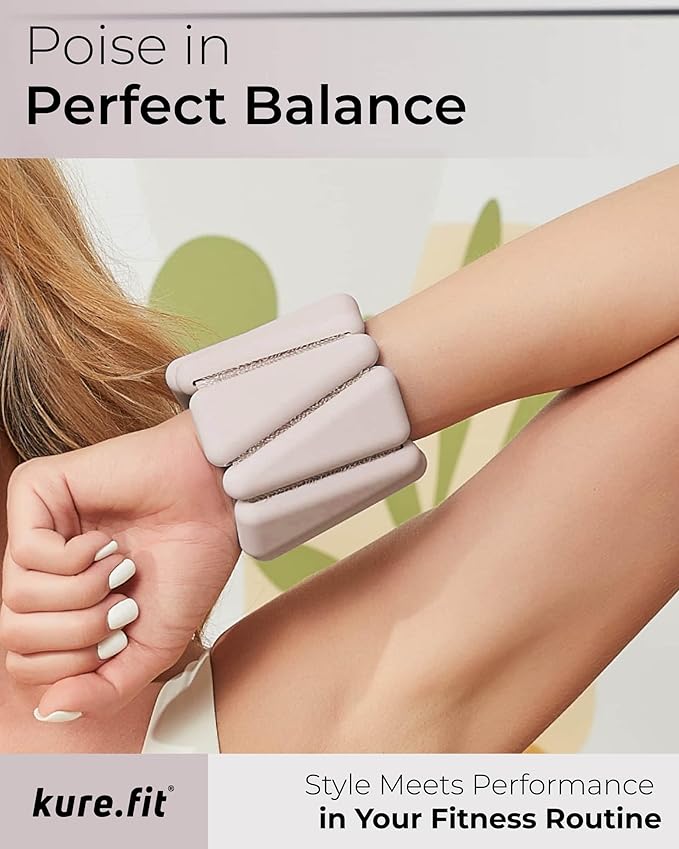 Pilates Weight | Wrist & Ankle Weights for Women | Weighted Bangles | 1LB/ 2LB Each (Set of 2)