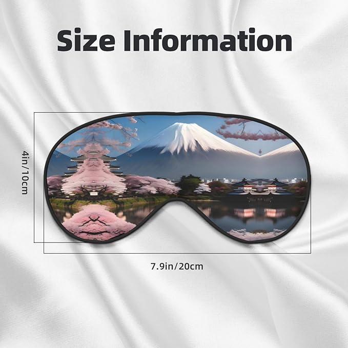 Mt. Fuji in Early Spring Head-Mounted Double-Sided Light-Blocking Sleeping Eye mask to Protect Eyes and Relieve Eye Fatigue