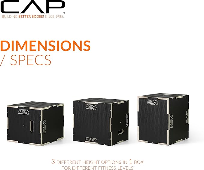 CAP Barbell 3-in-1 Plyometric Box | Multiple Styles and Sizes