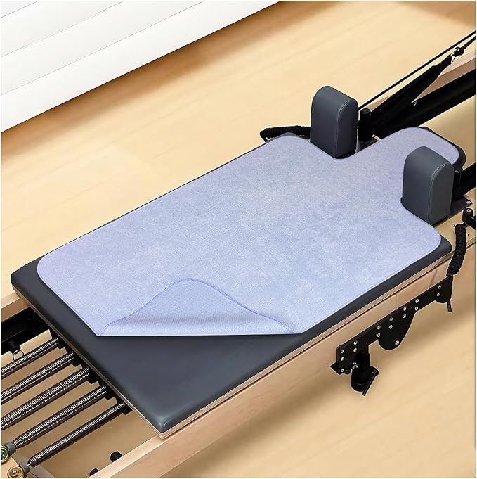 Pilates Reformer Mat Non Slip, Pilates Reformer Cover Towel, Sweat-Wicking Mats Accessories, Foldable Washable Pilates Machine Mat Cover for Home, Studio, Gym Fitness