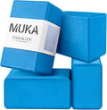 Muka 4 Pack Yoga Blocks 4x6x9 Inch, High Density EVA Foam Yoga Brick for Meditation, Pilates