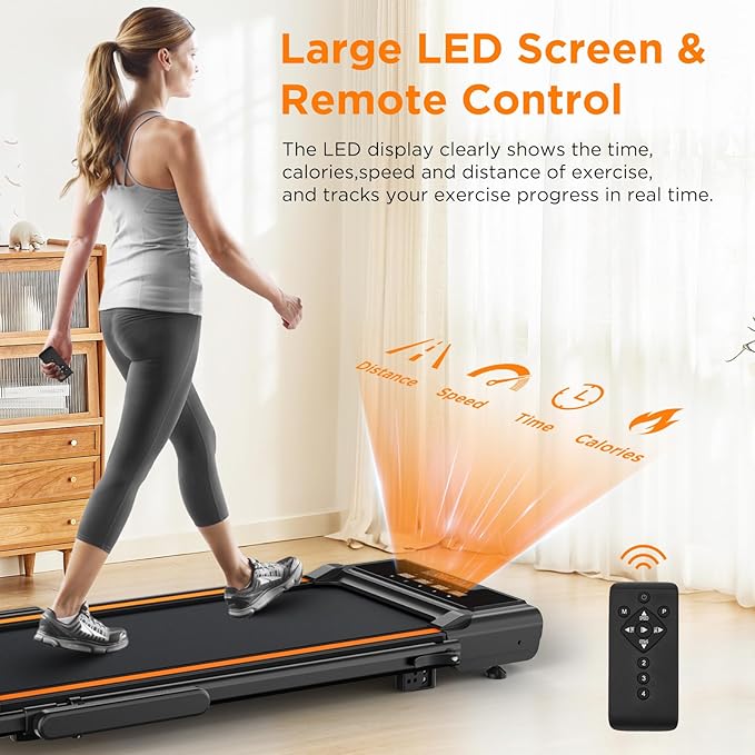 Walking Pad with 12% Incline, Under Desk Walking Pad Treadmill with Handle Bar & Removable Desk Workstation, 3 in 1 3.5HP Foldable Treadmill 300lbs Capacity for Home Office with Remote Control