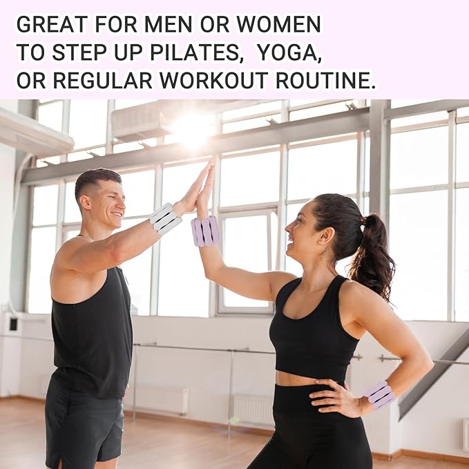 Wrist Ankle Weights for Women Men, Leg Arm Wrist Weights Bangles 1lb*2 2lb*2 Wearable Weights Pilates Weighted Bracelet for Strength Training Walking Swimming Yoga Physical Therapy