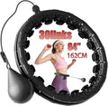 Weighted Infinity Exercise Hoop - 64in 30 Links Smart Hoop for Adult Weight Loss, Plus Size Low-Impact Fitness Hoop for Beginners & Women