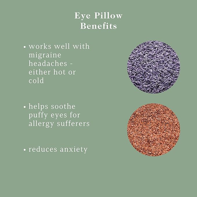 Victoria's Lavender Luxury Aromatherapy Lavender Eye Mask - Ideal for Hot or Cold Applications, Weighted Eye Compression, Meditation Silk Mask, Made in The USA (Colors May Vary)