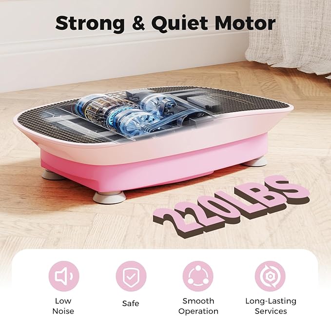 GYMAX Vibration Plate Exercise Machine, Vibration Plate with 10-Level Intensity, LED Display & Remote Control, Body Vibrating Plates Stand Shaking Platform Fat Burning Machine