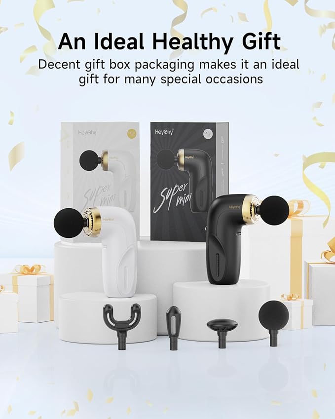 A1 Super Mini Massage Gun, Percussion Deep Tissues Muscle Massager, Travel Massage Gun, Compact Sports Massager, Portable Handheld Massager for Office, Home, Athletes(Black)