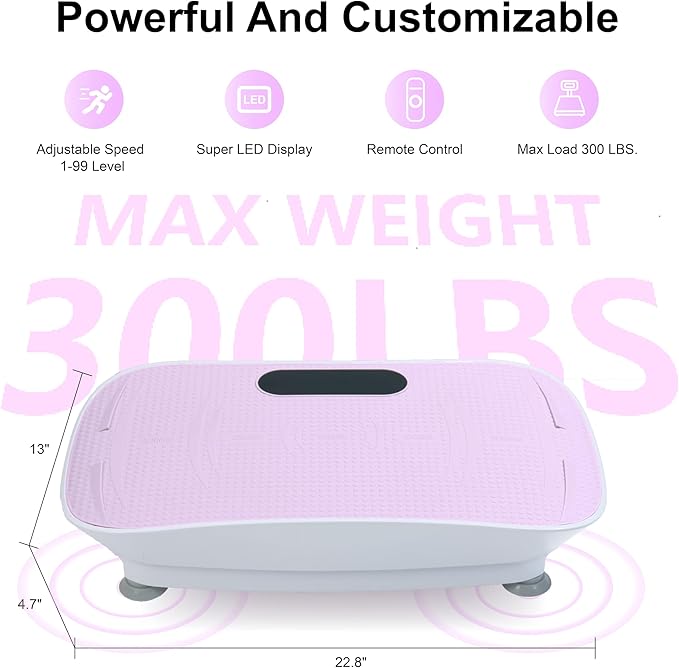 Silent Vibration Platform Crazy Fitness Massage 10-Frequency Weight Loss & Fat Burner Body Shaking Machine for Unisex
