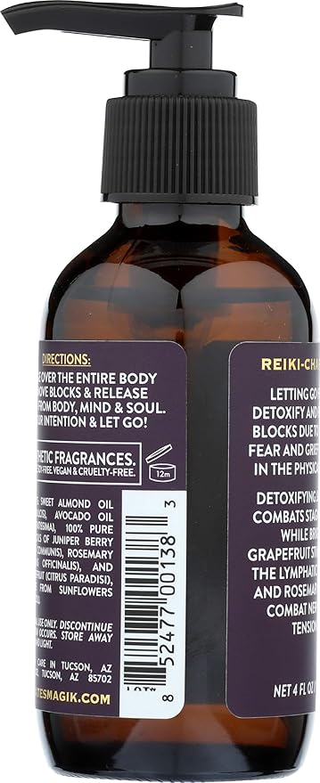 Letting Go Massage & Body Oil Sweet Almond and Avocado Oil with Pure Juniper, Grapefruit, and Rosemary Essential Oils Release Tension Stress and Negativity