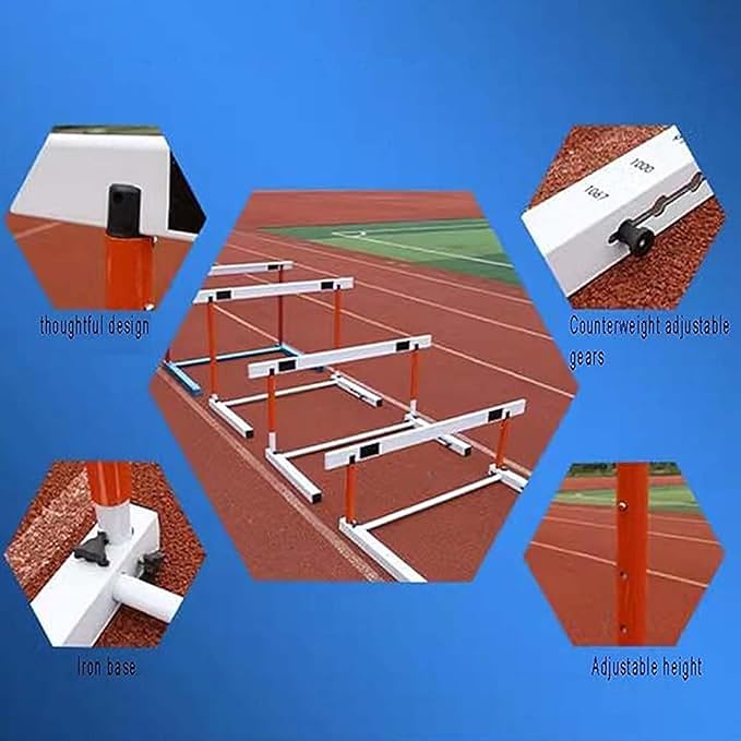 Athletics Hurdles, Height Adjustable Sports Training Hurdle Professional Athlete/Coach Practice Speed Hurdles (75cm)