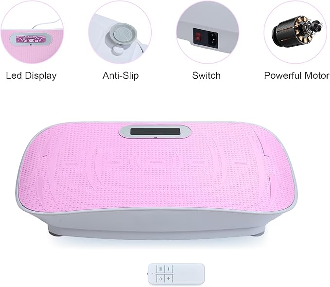 Full Body Vibration Platform Crazy Fitness Massage 10-Frequency Weight Loss & Fat Burner Shaking Machine for Unisex