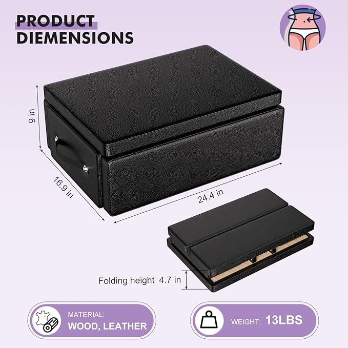 Pilates Sitting Box for Pilates Reformer - Pilates Equipment for Home Gym and Professional Studio Use, Pilates Reformer Accessory for Pilates Exercises