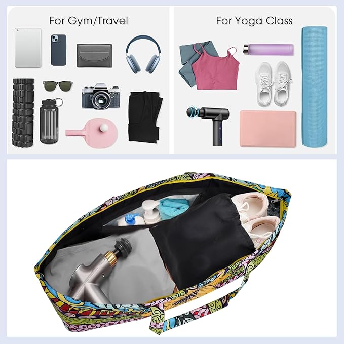 Yoga Mat Bag Yoga Mat Carrier with Shoes Compartment & Wet Pocket Pilates Bag with Zipper Pockets & Yoga Mat Holder Strap Yoga Bags and Carriers Fits All Your Stuff