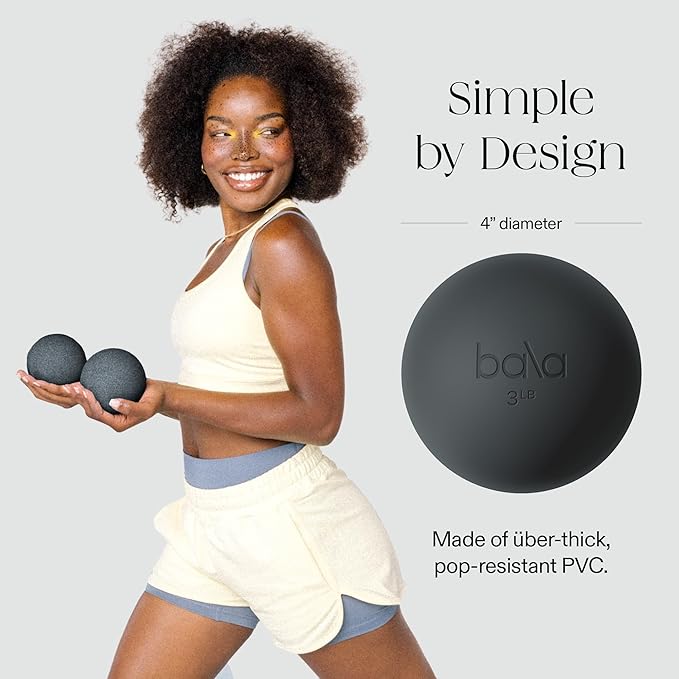 Bala Power Ball, Weighted Toning Exercise Ball for Pilates, Yoga, Home Fitness & More - Workout Ball for Strength & Core Training, Aerobics & Working Out to Improve Balance & Sculpt