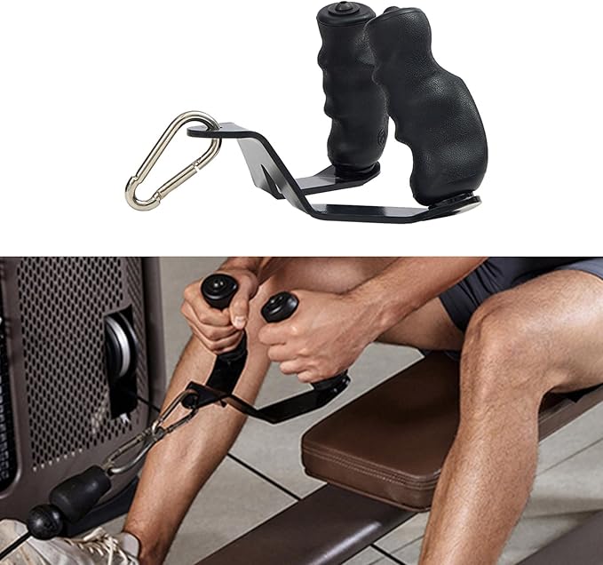Comfortable Grip Ergonomic Gym Handle Fitness Equipment For Arm Back Shoulder Strength Training Cable Attachment