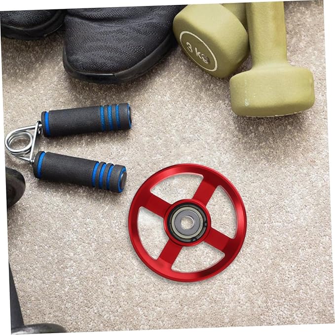 3pcs Aluminum Pulley Wheels for Gym Equipment Cable Machine Fitness Pulley System with 95mm Bearings Aluminum Alloy Bracket Attachment for Strength Training