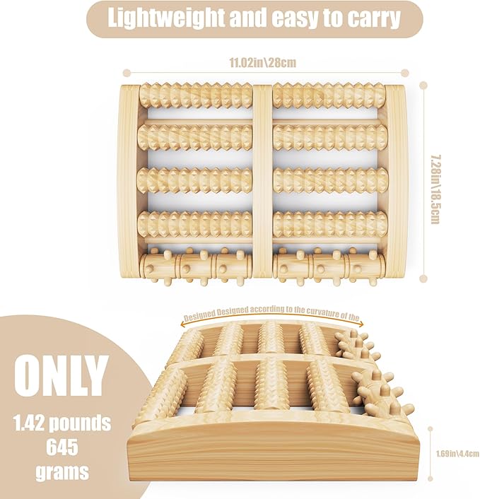 Foot massager, relieves plantar fasciitis, leg pain treatment suitable for both men and women, relieves muscle tension, reflexology and deep tissue muscle massage, Christmas gift, helps parents relax.