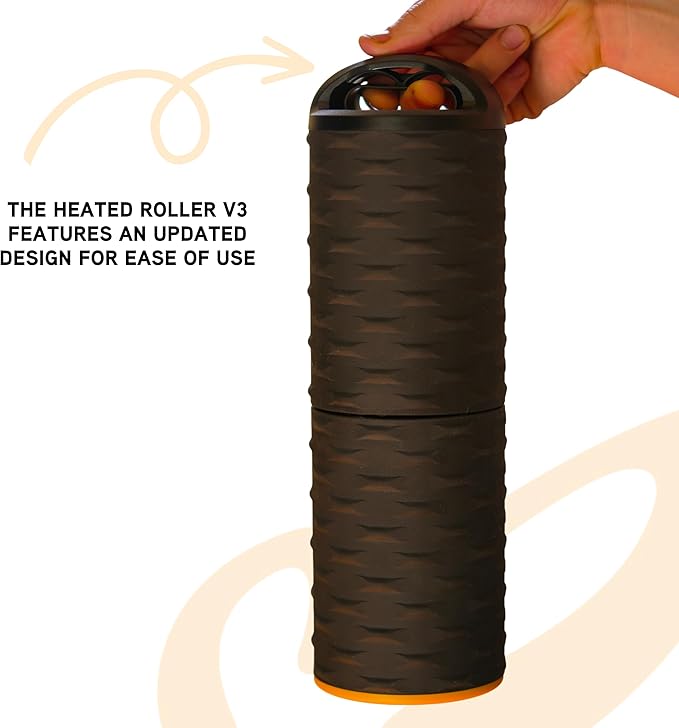 MojiHeat Roller V3, Heated Roller for Back & Neck Pain, Great Replacement for Your Traditional Foam Roller, Firm for Deep Tissue Massage, Physical Therapy, Exercise Recovery, Microwavable