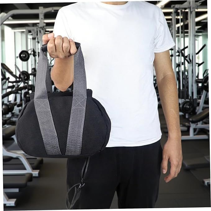 2Pcs Fitness Sandbags with Non-Slip Handle Refillable Portable Canvas Sand Kettlebell Soft Sand Bag for Home Training, Fitness, Yoga Workou Kettlebell