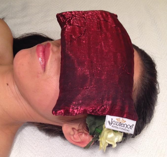 JADIENCE Lavender Eye Mask - RED: Soothing Eye Pillow for Stress & Tired Eyes! | Perfect Yoga Eye Bag | Best Eye Mask for Migraines