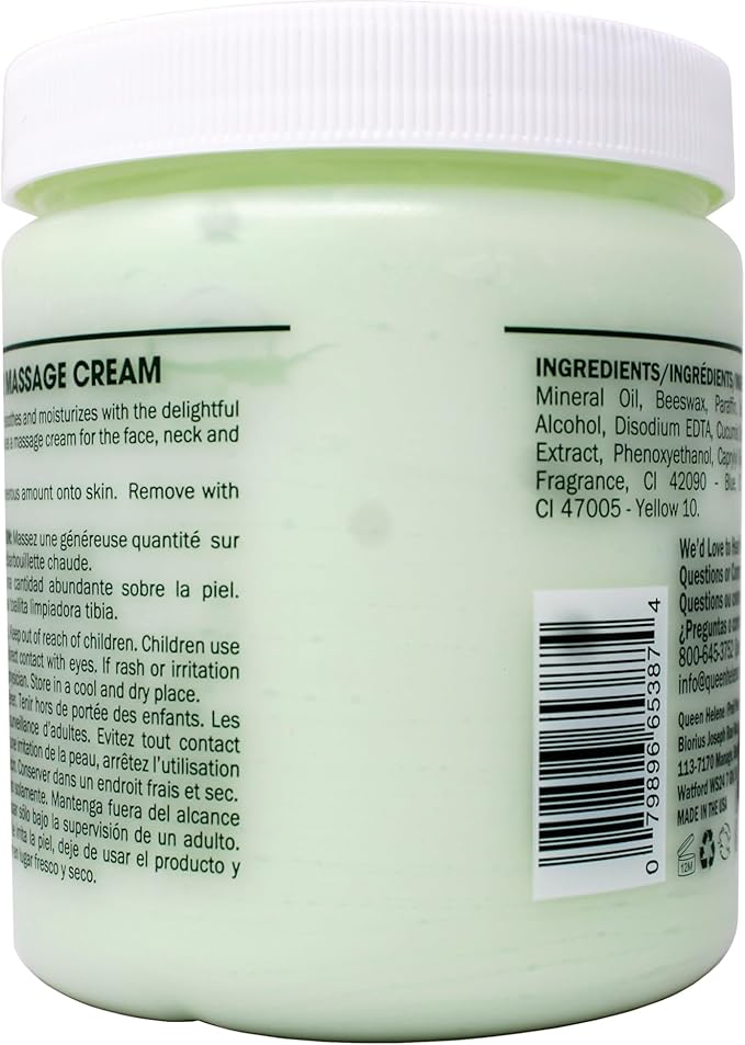 Queen Helene Cucumber Professional Massage Cream, Soothing and Moisturizing, 15 oz (Pack of 2)