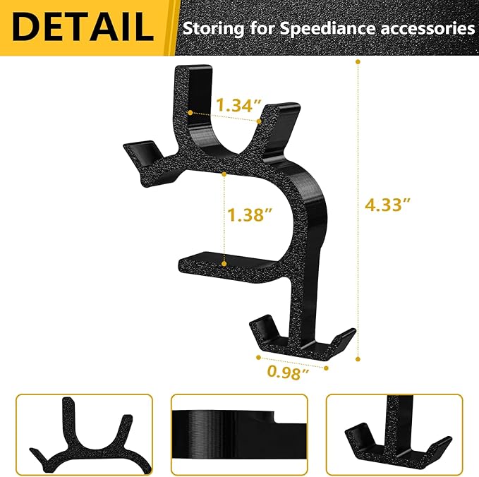 for Speediance Gym Monster 2, Barbell and Accessory Racks, Compatible With D-Rings, Standard Carabiners, Or Other Items You May Store (Two Pieces）