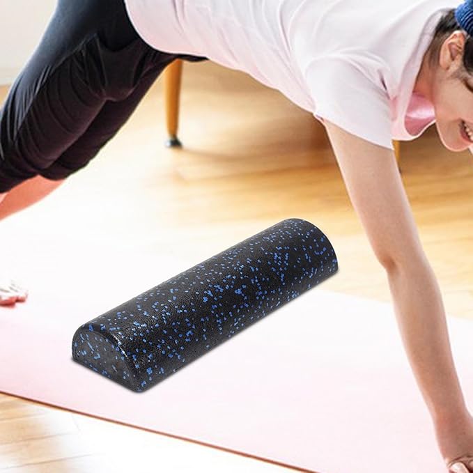 SM SunniMix Half Round Foam Roller Half Roller Foam Multifunctional Gym 18inch Length Massage Column Roller