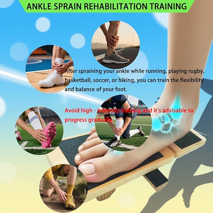 Ankle Foot Strengthener Balance Board Exerciser for Toe Heel Sole Flexibility Stability Balance Training Posture Corrector Physical Therapy Plantar Fasciitis Relief Sprained Ankle