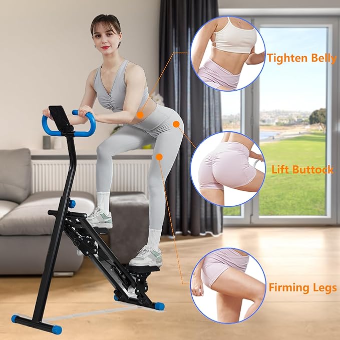 Stair Stepper for Home Gym Folding Vertical Climber Cardio Exercise Machine for Full Body Workout Machine, Adjustable Handlebar & Pedals, 300LBS Load