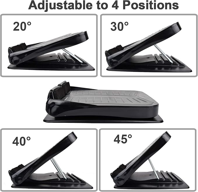 Slant Board, Calf Stretcher Ankle and Foot Incline Board for Stretching Tight Calves or Plantar Fasciitis Adjustable 4 Level (330 lb Capacity), Strength Training Equipment Leg Machines