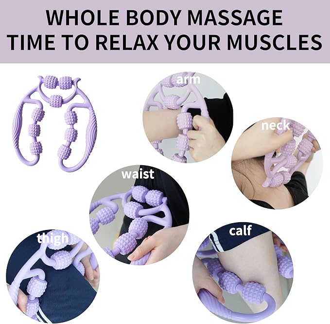 Premium Foam Roller,Muscle Roller,Deep Tissue Massager for Legs,Arms,Neck,Calves,Thighs,Back,Tennis and Golfer Elbow,Relieve Muscle Soreness,Stiffness and Tightness (Purple)