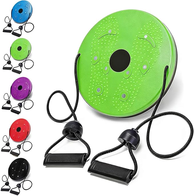 2026 Upgraded Waist Twister Machine with Arm Bands & Soothing Foot Massage – Home Machine Featuring Flex Disc for Core | Portable Waist Sculptor Board & Twist Exercise Platform for Body Toning