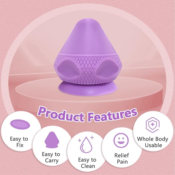 Myofascial Release Tool Mountable Massager Pressure Point Knobble Massage Tool Muscle Back Knot Remover Trigger Point Ball Self Deep Tissue Massage Tools for Neck, Shoulder, Feet with Suction Cup