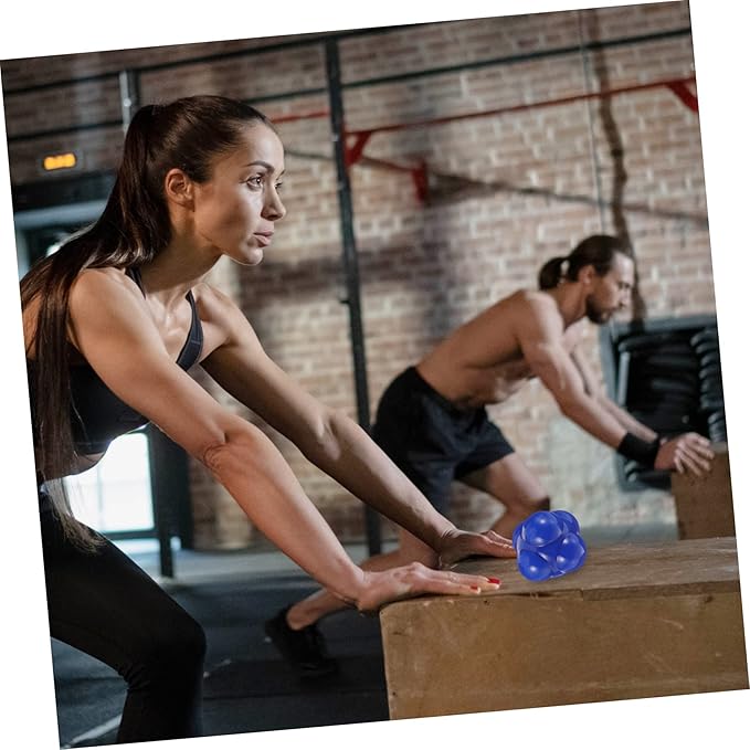 Agility Training Reaction Ball Hexagonal Silicone Exercise Ball for Fitness Speed and Coordination Training Indoor Sports Gear for Ages