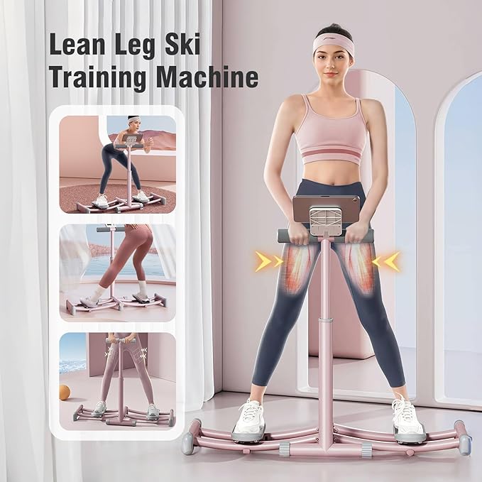 Ski Machine Leg Exerciser – Pelvic Floor & Thigh Toner, Home Aerobic Workout Equipment for Women & Men, Portable Leg Beauty Trainer for Toning, Fitness, and Core Strength