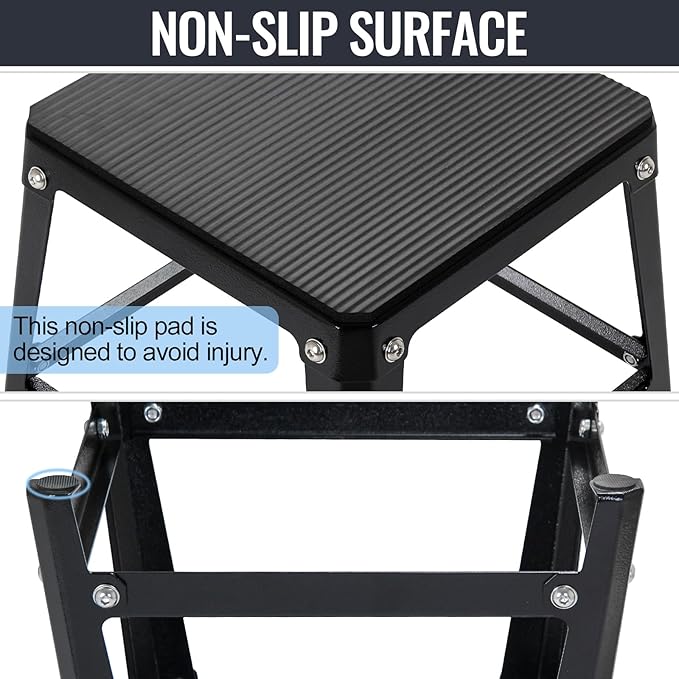 Plyometric Jump Box, 12/18/24/30 Inch Fitness Exercise Step Up Box for Home Gym, Step Exercise Platform for Workout & Strength Training