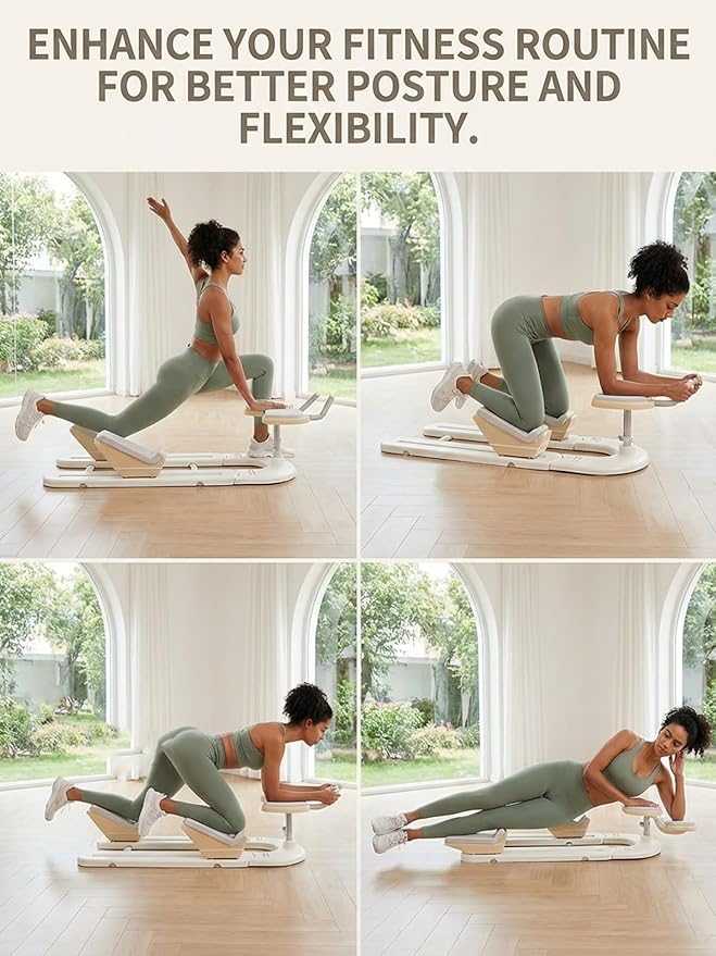 Spine Twist and Stretch Trainer Ab Machine Back Stretcher Core Workout Lower Back Training Full Body Stretch Crawling Exercise Fitness Twist Workout Waist Leg Training Machine
