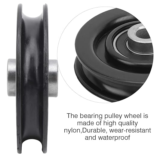 10PCS Fitness Bearing Pulleys – Nylon & Iron Home Gym Attachments for Exercise Strength Training Equipment (75mm)